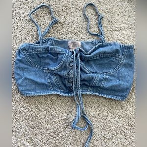Denim crop top